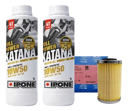 Kit Filtro Aceite + Ipone Katana 10w50 Dominar 400 - Gaona!