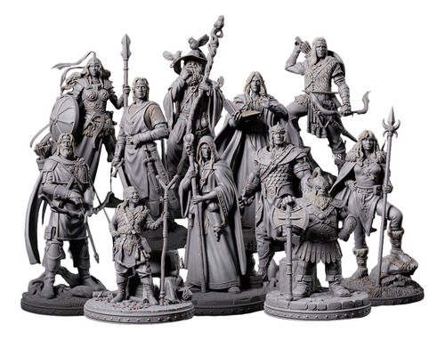 Dungeons And Dragons Set De 11 Miniaturas Pack Heroes Rol