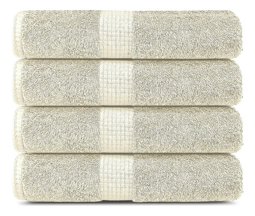 Set De 4 Toallas De Baño Secado Rápido Spa Lujo Ecológicas