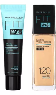 Duo Primer Mattifying + Base Líquida Fit Me Matte Poreless