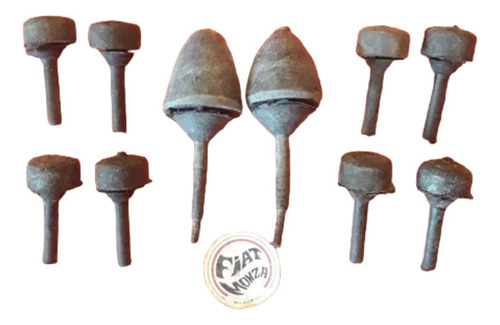 Fiat 600 Kit Topes Goma Tapa Baul 