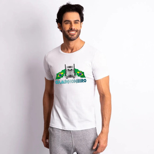 Imagem 3 de 6 de Camiseta Caminhoneiro - Amo Caminhões