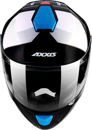 Imagen 3 de 7 de Casco Moto Rebatible Axxis Gecko Epic B7 Gris Blanco Brillo