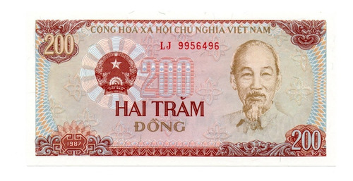 Vietnam Billete 200 Dong Año 1987 P#100 Sin Circular