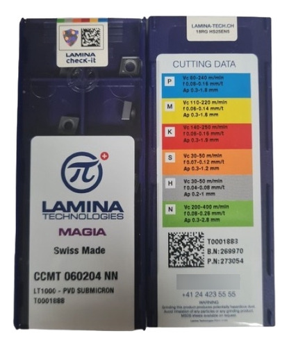 Lâmina Original Inserto Ccmt 060204 Nn - 10 Pçs