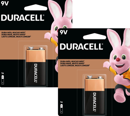 Imagem 1 de 3 de Bateria Duracell 9 Volts Kit Com 2 Unidades - Validade Longa
