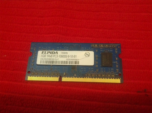 Memoria Ram Elpida Ddr3 1gb 1rx8 Pc3-10600s-9-10-b1