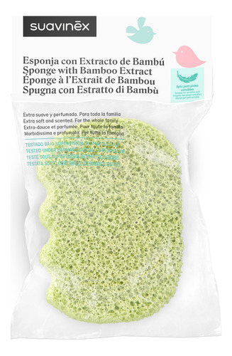 Esponja Baño Extracto Bambu Para Bebé - Suavinex Color Verde Claro