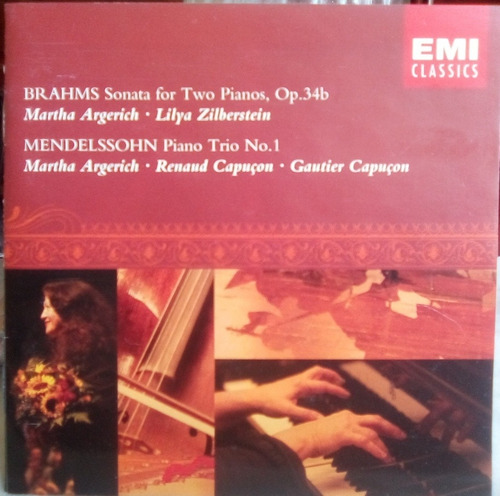 Cd Brahms-mendelshon  M. Argerich-r.capucon-g. Capucon 