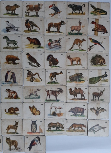 Imagen 3 de 8 de Antiguas Figuritas Animales Cartón Lote X 60 Ro 293