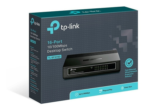 Switch De Escritorio 16 Puertos Tp-link 10/100 Mbps 