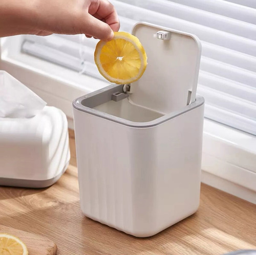Imagen 2 de 8 de Cesto Papelero Tacho Basura Plastico Tapa Pettish Online