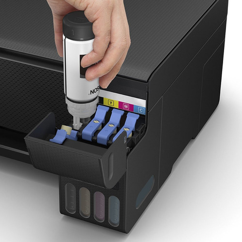 Impressora a cor multifuncional Epson EcoTank L3250 com wifi preta 110V
