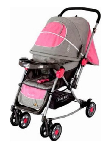 Coche Cuna Mecedora Para Bebe Babykits Recien Nacidos Color Rosa Color del chasis Rosado