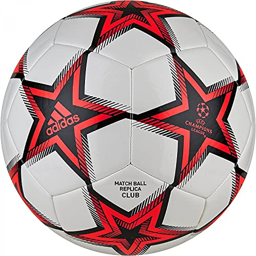 adidas, Fin21 Clb, Soccer Ball, White/black/solar Red, 4, Ad