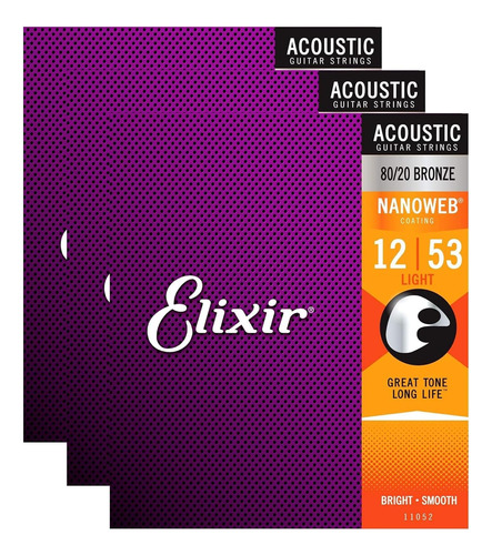 11052 Acoustic 80/20 Nano Light 12-53 (paquete De 3)