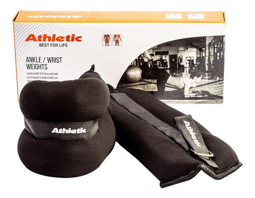 Caneleira Tornozeleira 4kg Athletic Residencial O Par Cor preta