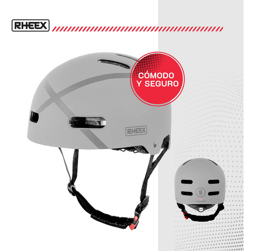 Casco Para Monopatin Bici Mtb Skate Rollers Comodo Y Seguro Gris L