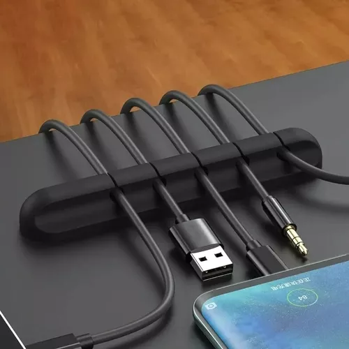 Organizador de Cables para Escritorio con Adhesivo Pack de 2