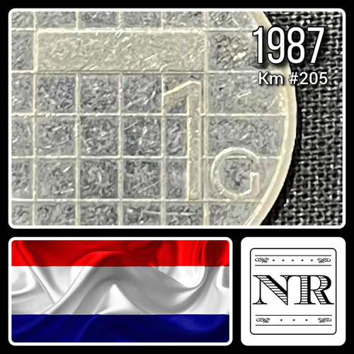 Holanda - 1 Gulden - Año 1987 - Km #205 - Beatrix