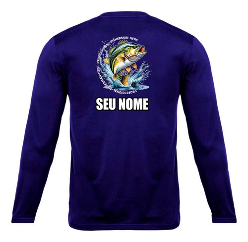 Camiseta De Pesca Personalizada Com Seu Nome Robalo