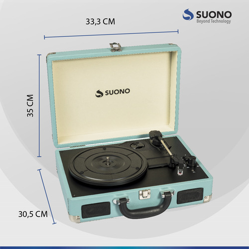 Tocadiscos Eléctrico Vintage Portátil Suono