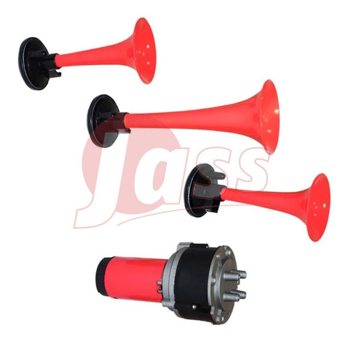 Imagen 3 de 7 de Bocina De Aire Sorpazzo Musical Camion 3 Tonos 12v Rutera