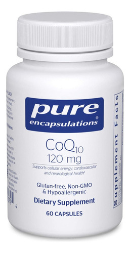 Coq10 120 Mg Pure Encapsulations 60 Cápsulas