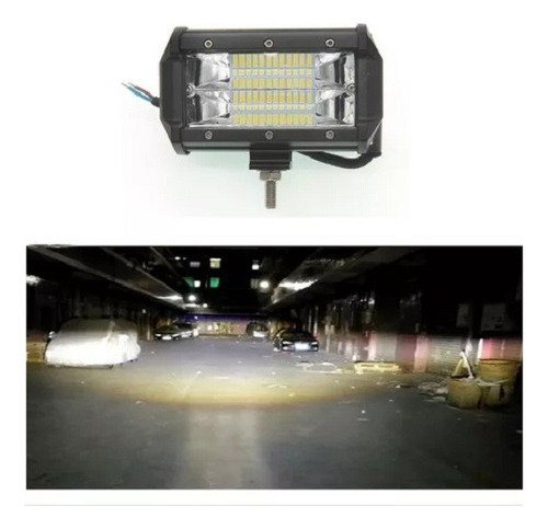 Faro Barra 24 Leds 72w Luz Lineal Doble Color Auto Moto 1pza