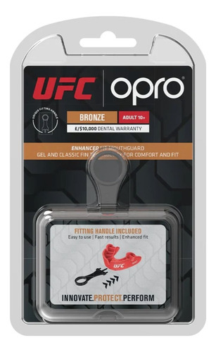 Opro Protector Bucal Deportivo Ufc Nivel Protección 2 Bronze Color Rojo
