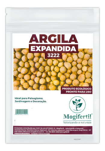 Argila Expandida 20lts Mogifertil Drenagem Decoração Jardim