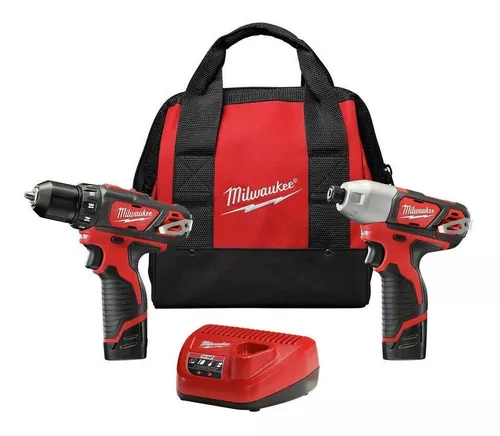 comprar Combo Full Milwaukee M12 Taladro, Llave Impacto + 40 Dados 