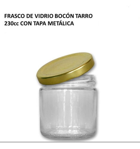 Frasco Bocon  230 Ml Con Tapa Metalica