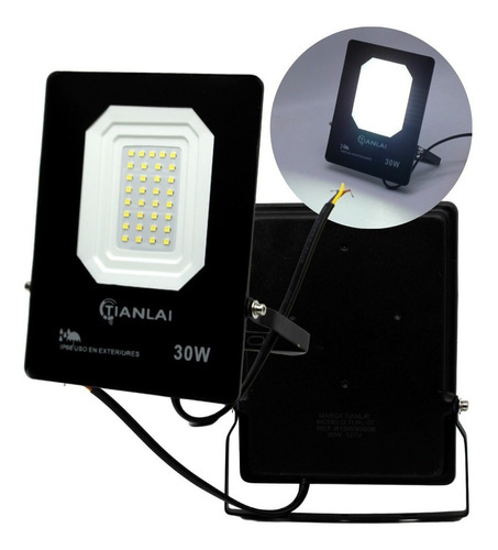 Reflector Led 30w Slim Lámpara Luminario Exterior Suburbano