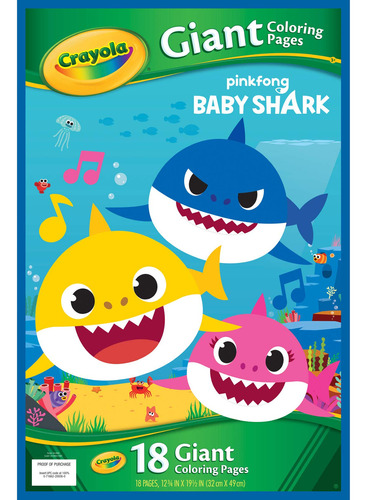 Crayola Paginas Para Colorar Gigante Baby Shark