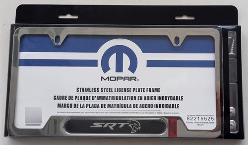 Porta Placa Cromado Logotipo Hellcat Srt Caravan Dodge 93/07