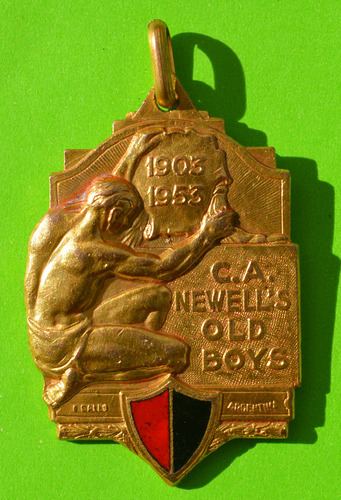 Antigua Medalla C. A. Newells Old Boys 50 Aniversario 1953