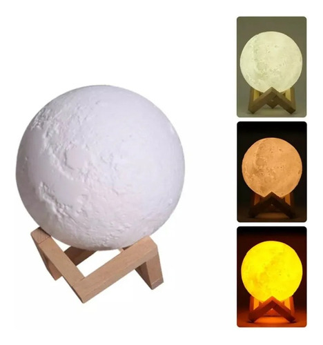 Luminária E Umidificador Planeta Saturno Lua 3d Modelo Luxo Cor Branco