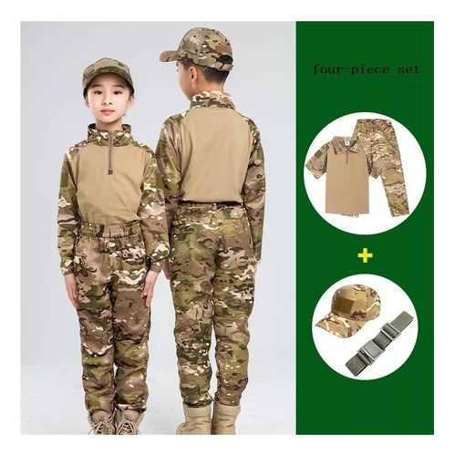 . Traje De Rana De Camuflaje Táctico Militar For Niños
