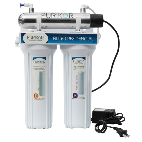 Filtro De Agua Purificador 3 Etapas Uv + Kit De Repuestos