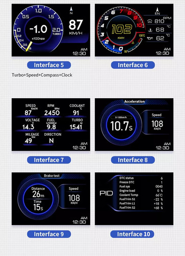 Velocímetro Hud P6 De Doble Sistema Obd&gps Smart Gauge
