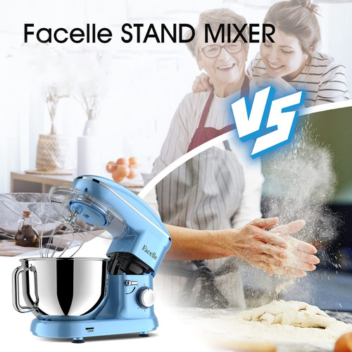 Batedeira Facelle 660w 6,5l Com 3 Acessórios Azul