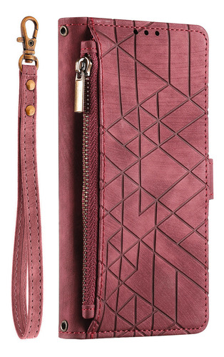 Funda Para Samsung Galaxy A05/a05s/a12 5g, Pulsera De Piel Con Cremallera, A Prueba De Golpes, Funda Protectora