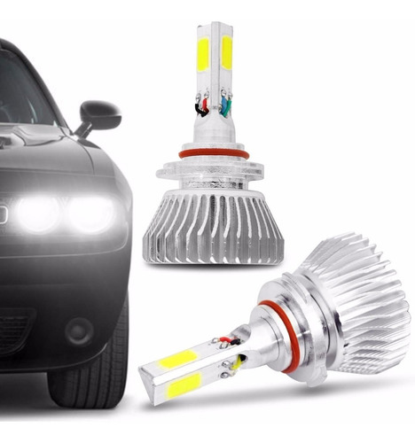 Kit Lâmpada Super Led 3d Hb3 6000k 12v 50w 9000 Lumens