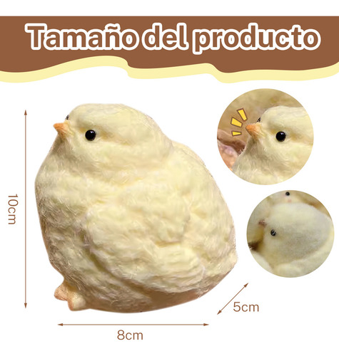 2 Piezas De Pollo Grande Y Esponjoso Silicona Hecho A Mano