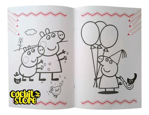 Libro Para Pintar Colorear Familia Peppa Pig