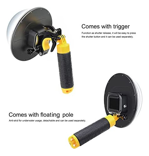 Soonsun Dome Port Lens Para Gopro Hero 5 6 7 Black Silver Wh