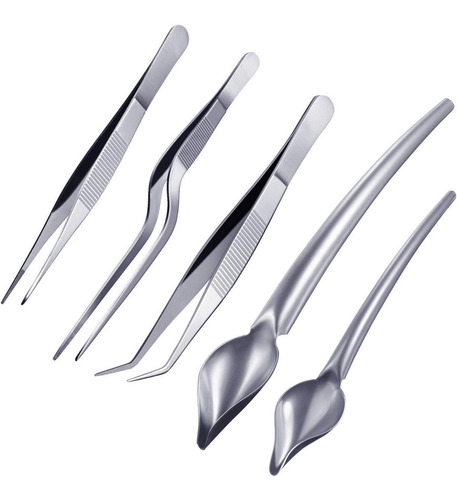 Imagen 1 de 8 de Pinzas De Precisión Para Cocinar Y Cucharas Culinarias 5 Und