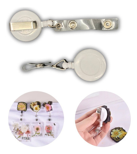 Yoyo Porta Gafete Retráctil Con Clip 5 Piezas