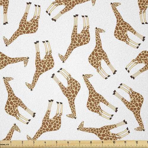 Lunarable Savannah Fabric By The Yard Simplista Ilustracion